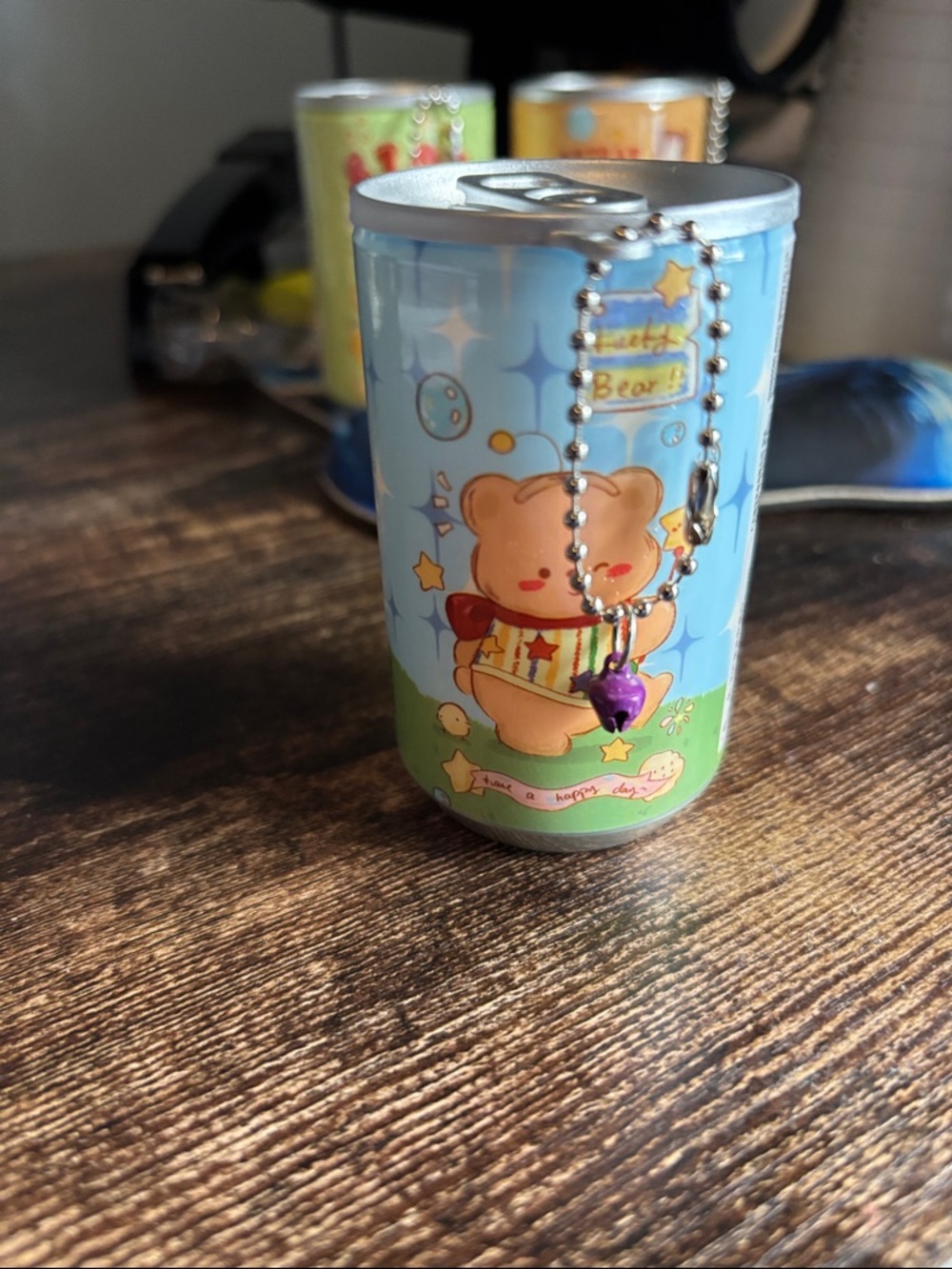 Mini Travel Wet Wipes Little Bear Refillable Can Keychain -‎ NWT